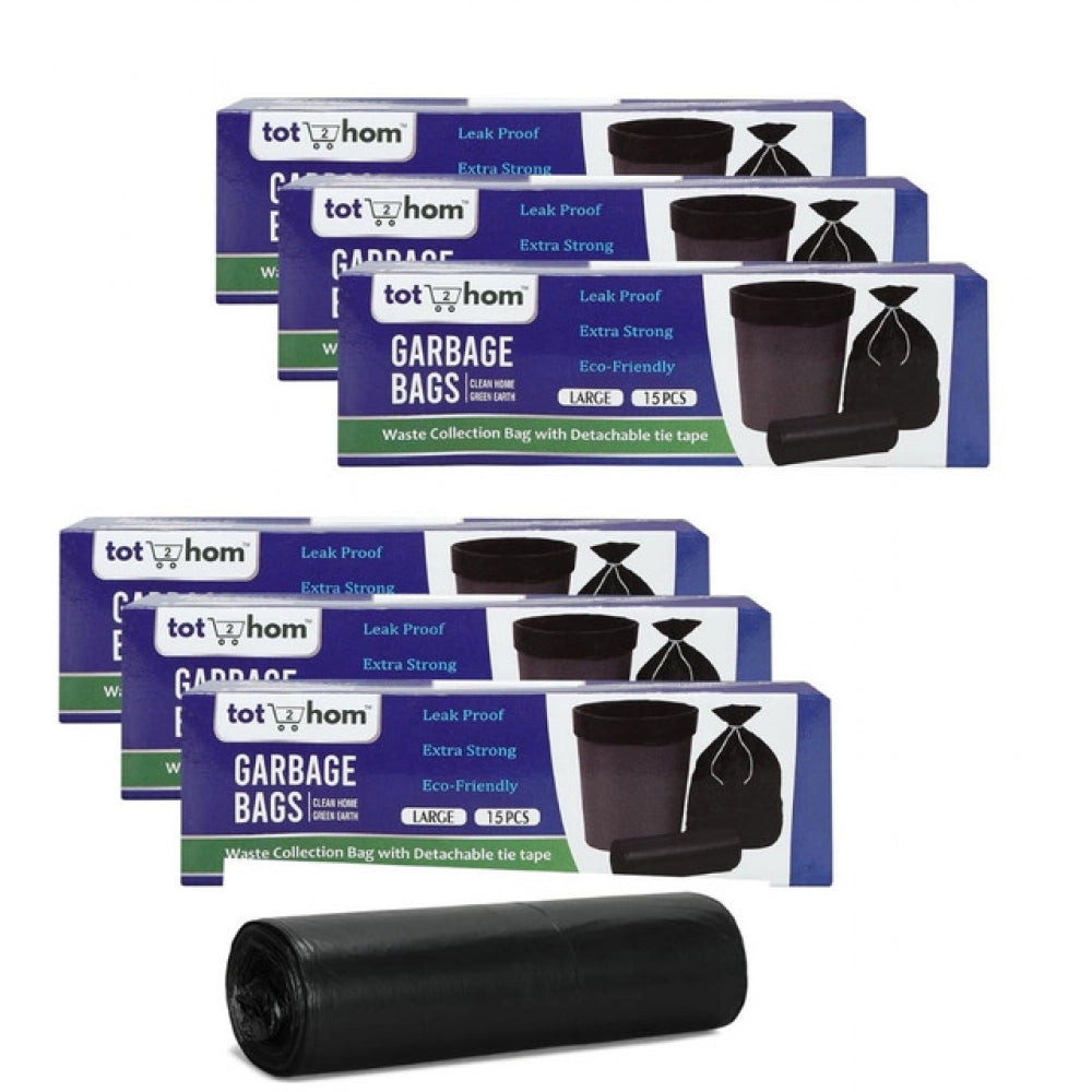 Generic Pack of 6 Biodegradeable Vegetable-Paper 25 x 30 Inches Garbage Bag (Black)