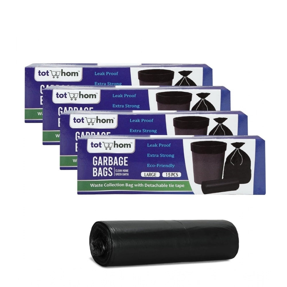 Generic Pack of 4 Biodegradeable Vegetable-Paper 25 x 30 Inches Garbage Bag (Black)