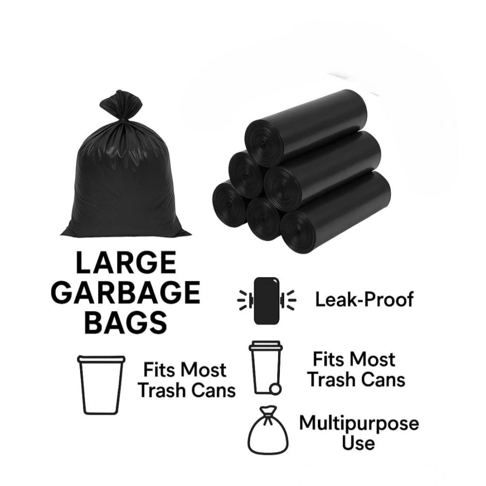 Generic Pack of 10 Biodegradeable Vegetable-Paper 25 x 30 Inches Garbage Bag (Black)