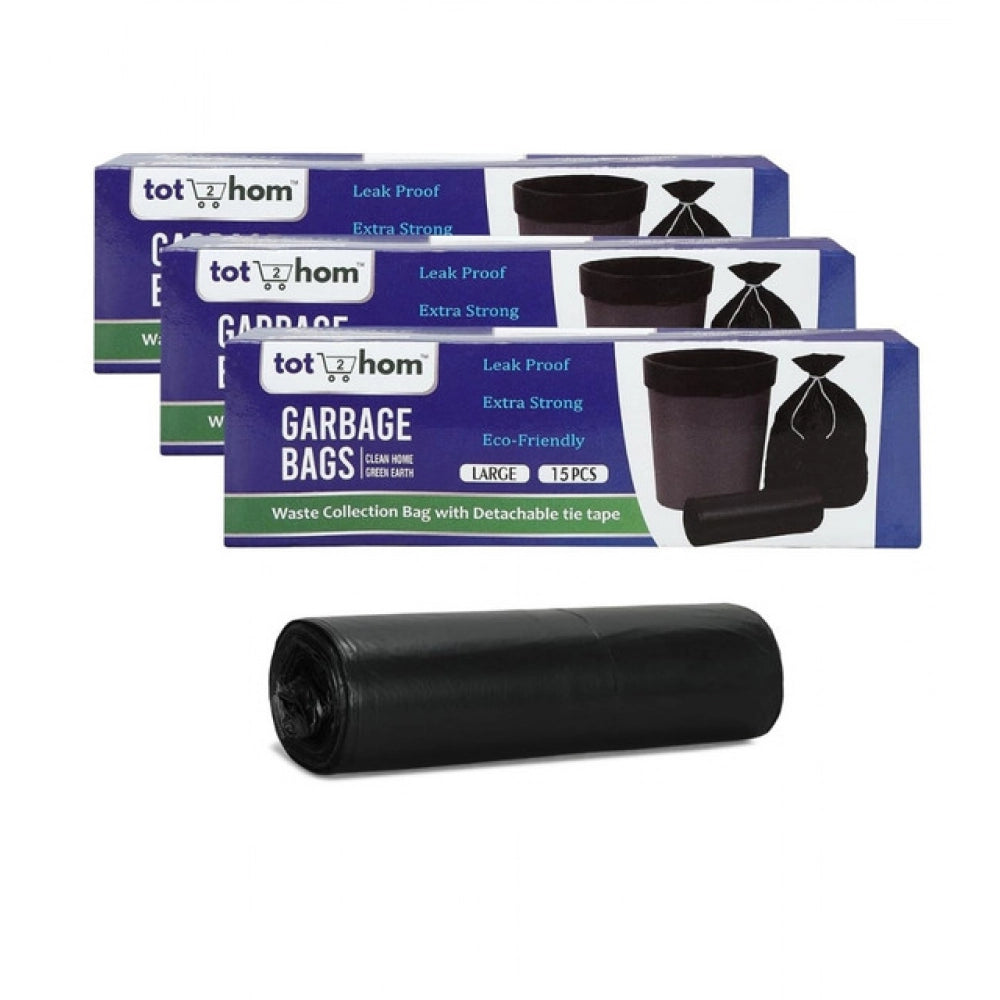 Generic Pack of 3 Biodegradeable Vegetable-Paper 25 x 30 Inches Garbage Bag (Black)