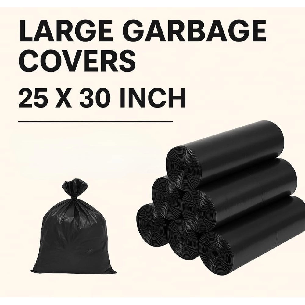 Generic Pack of 5 Biodegradeable Vegetable-Paper 25 x 30 Inches Garbage Bag (Black)