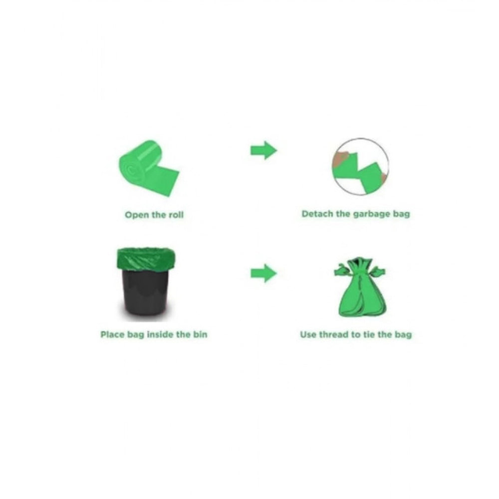 Generic Pack of 12 Biodegradeable Vegetable-Paper 19 x 21 Inches Garbage Bag (Green)