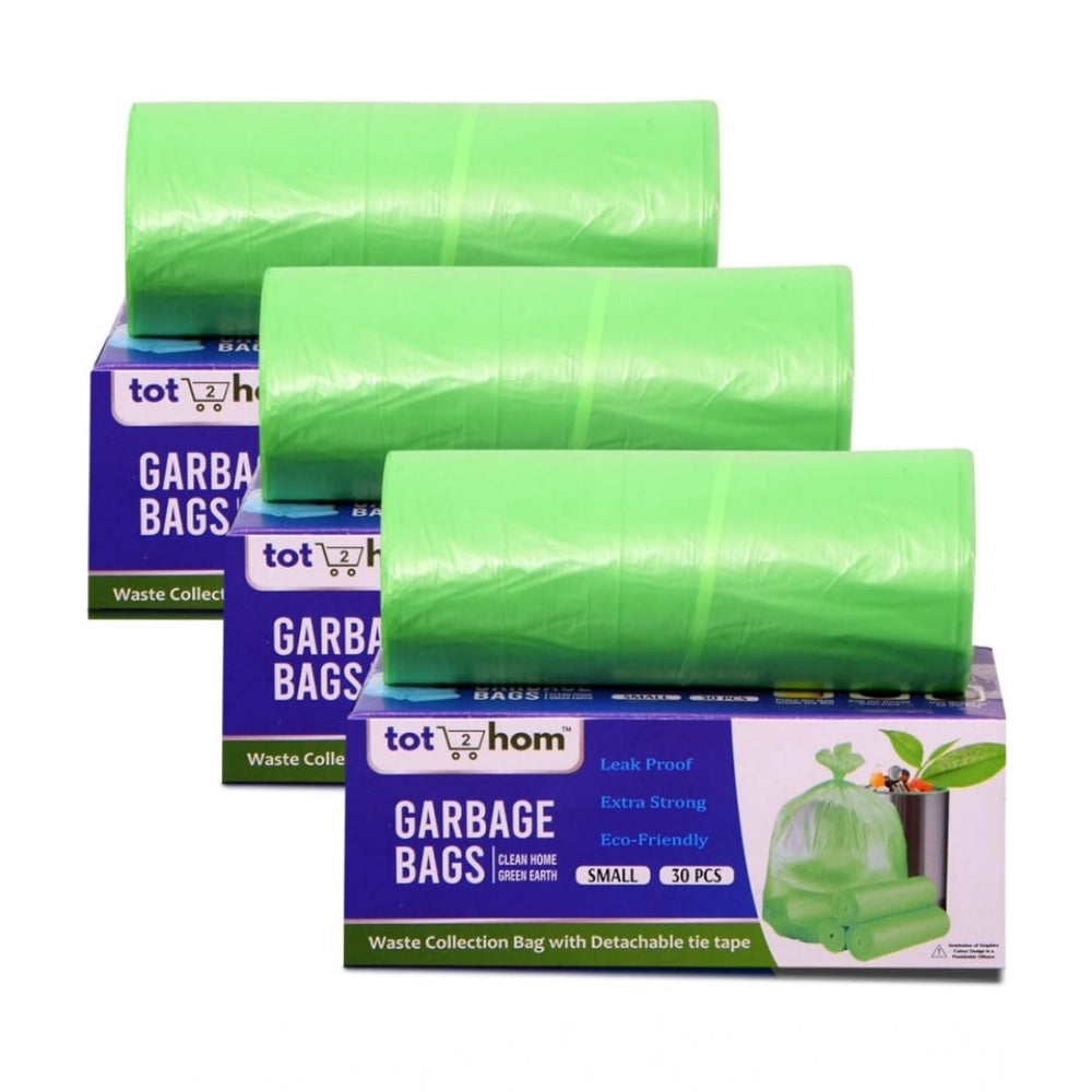 Generic Pack of 3 Polyethylene 17 x 19 Inches Garbage Bag (Green)