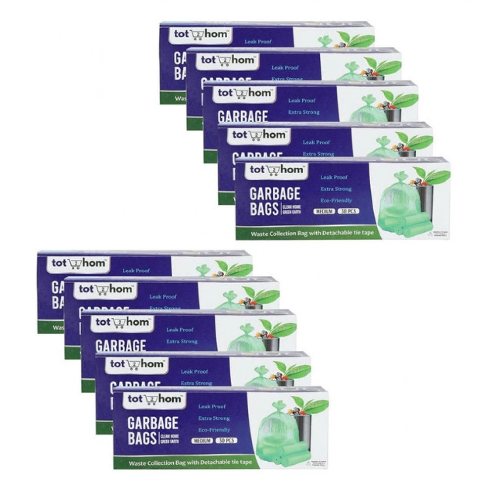 Generic Pack of 10 Biodegradeable Vegetable-Paper 19 x 21 Inches Garbage Bag (Green)