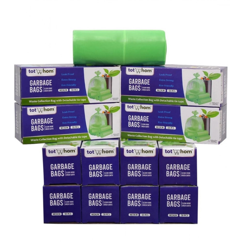 Generic Pack of 12 Biodegradeable Vegetable-Paper 19 x 21 Inches Garbage Bag (Green)