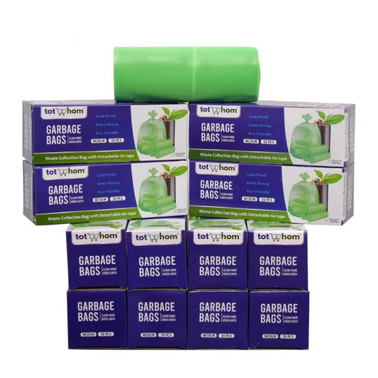 Generic Pack of 12 Biodegradeable Vegetable-Paper 19 x 21 Inches Garbage Bag (Green)