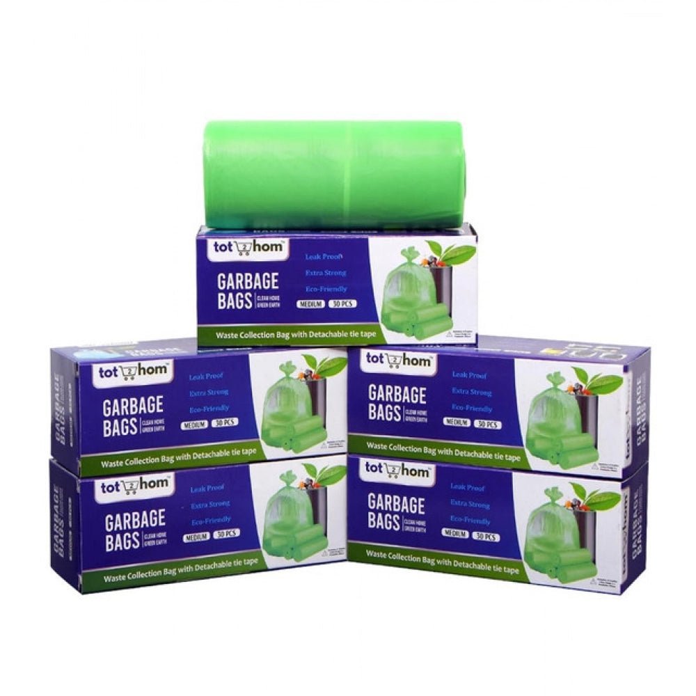 Generic Pack of 5 Biodegradeable Vegetable-Paper 19 x 21 Inches Garbage Bag (Green)