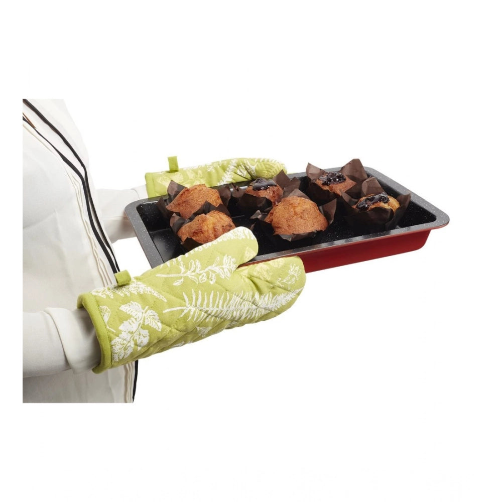 Generic Pack of 2 Cotton Oven Gloves (Green)