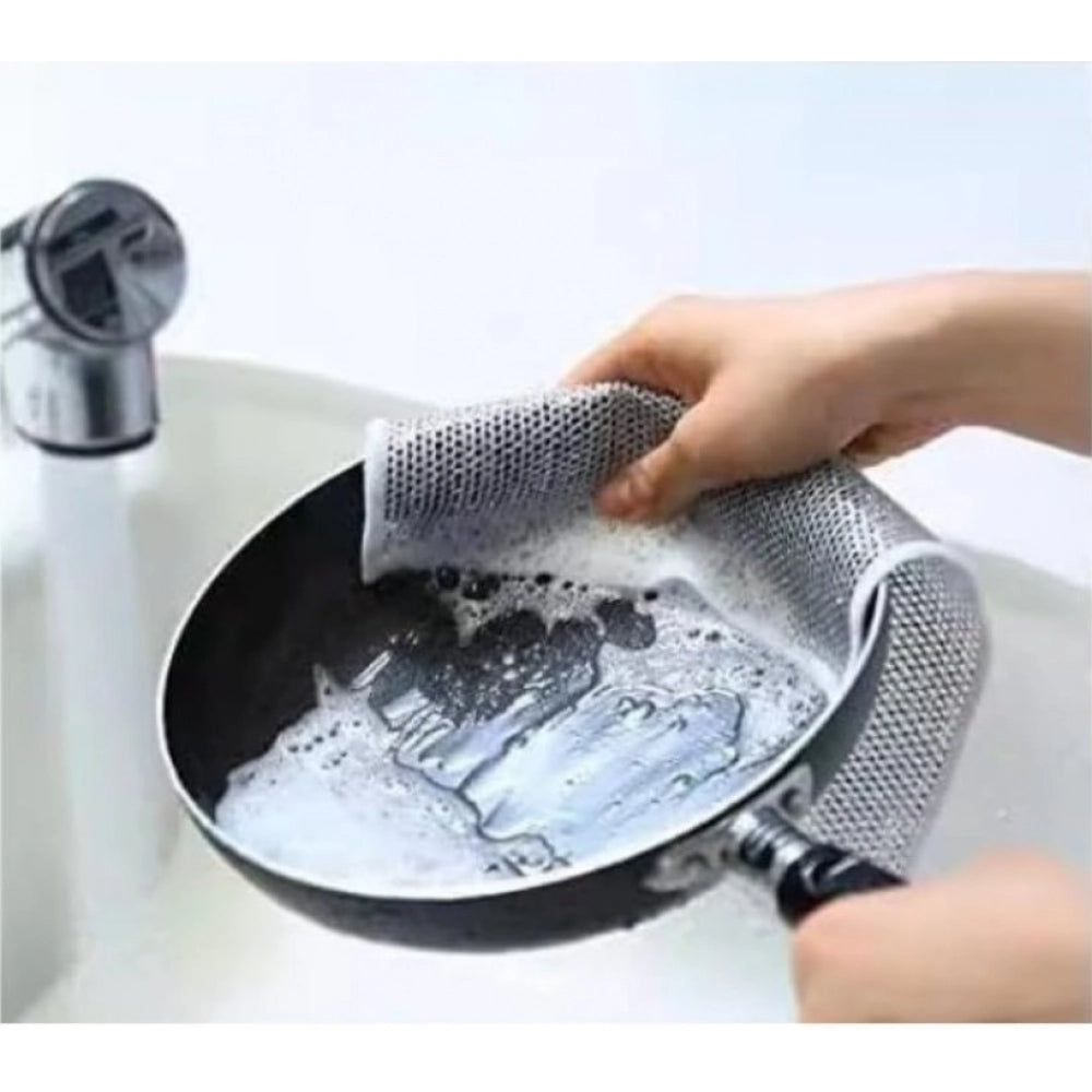 Generic Pack of 5 Stainless Steel Dishwash Scrub (Silver)