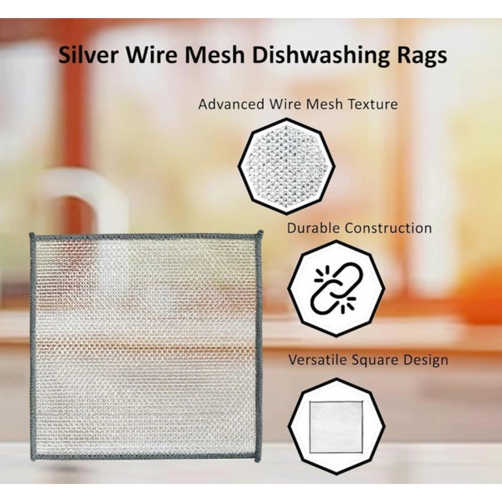 Generic Pack of 15 Stainless Steel Dishwash Scrub (Silver)