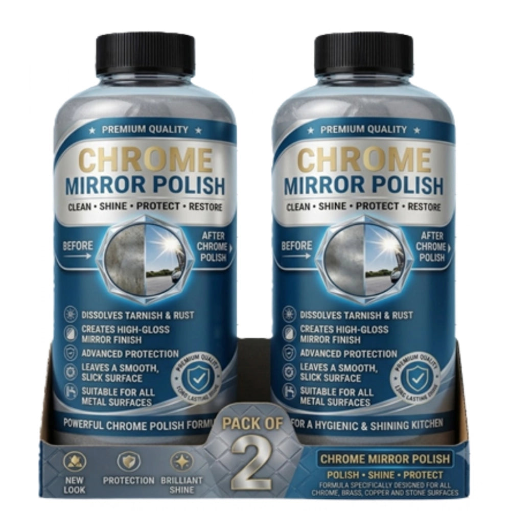 Generic Pack of 2 Chrome Mirror Polish Liquid Bottles 100 ML