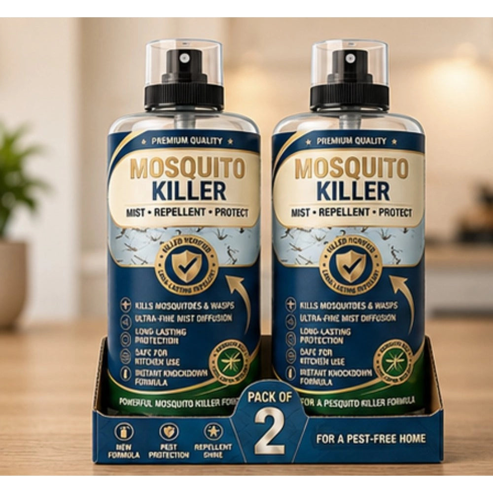 Generic Pack of 2 Mosquito Killer Liquid Spray Bottles 100 ML