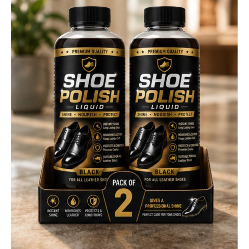 Generic Pack of 2 Shoe Polish Liquid Bottles 100 ML