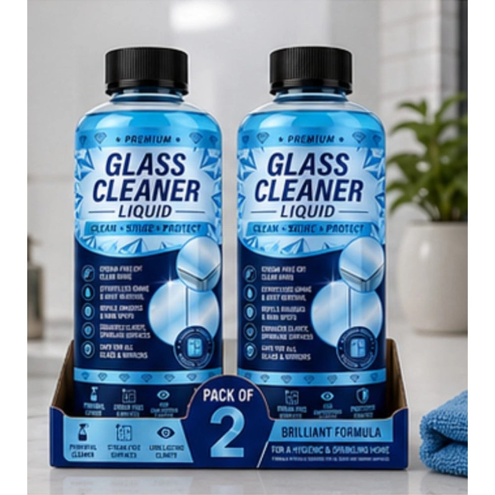 Generic Pack of 2 Glass Cleaner Liquid Bottles 100 ML