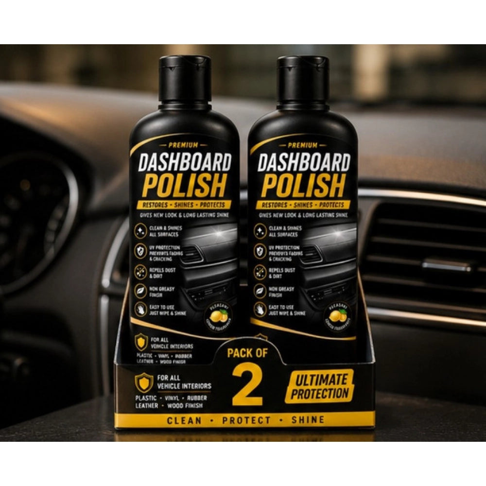 Generic Pack of 2 Dashboard Polish Liquid Flip Top Cap Bottles 100 ML