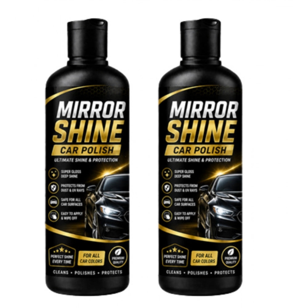 Generic Pack of 2 Mirror Shine Car Polish Liquid Flip Top Cap Bottles 100 ML