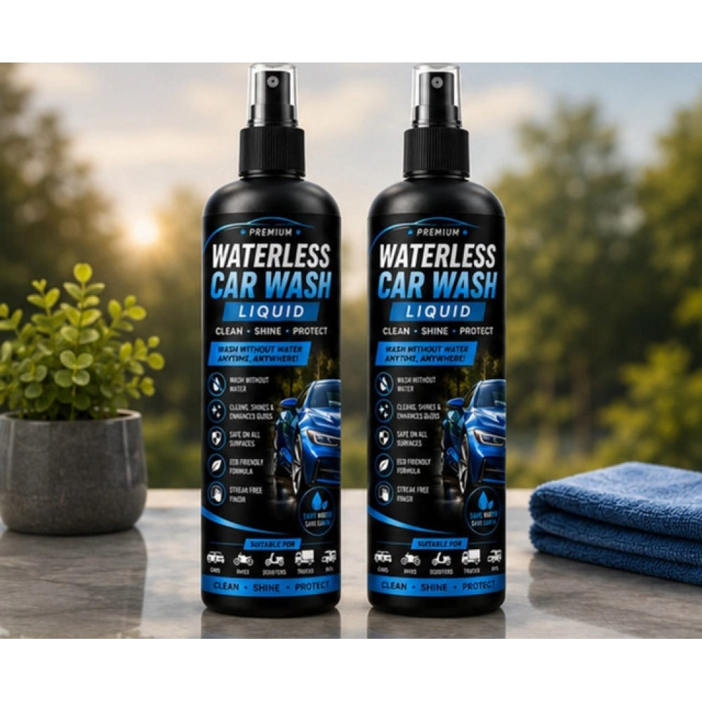 Generic Pack of 2 Waterless Car Wash Liquid Spray Bottles 100 ML