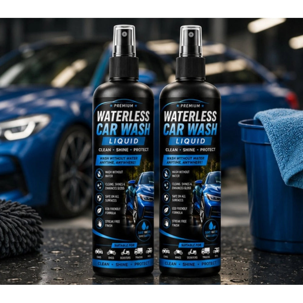 Generic Pack of 2 Waterless Car Wash Liquid Spray Bottles 100 ML