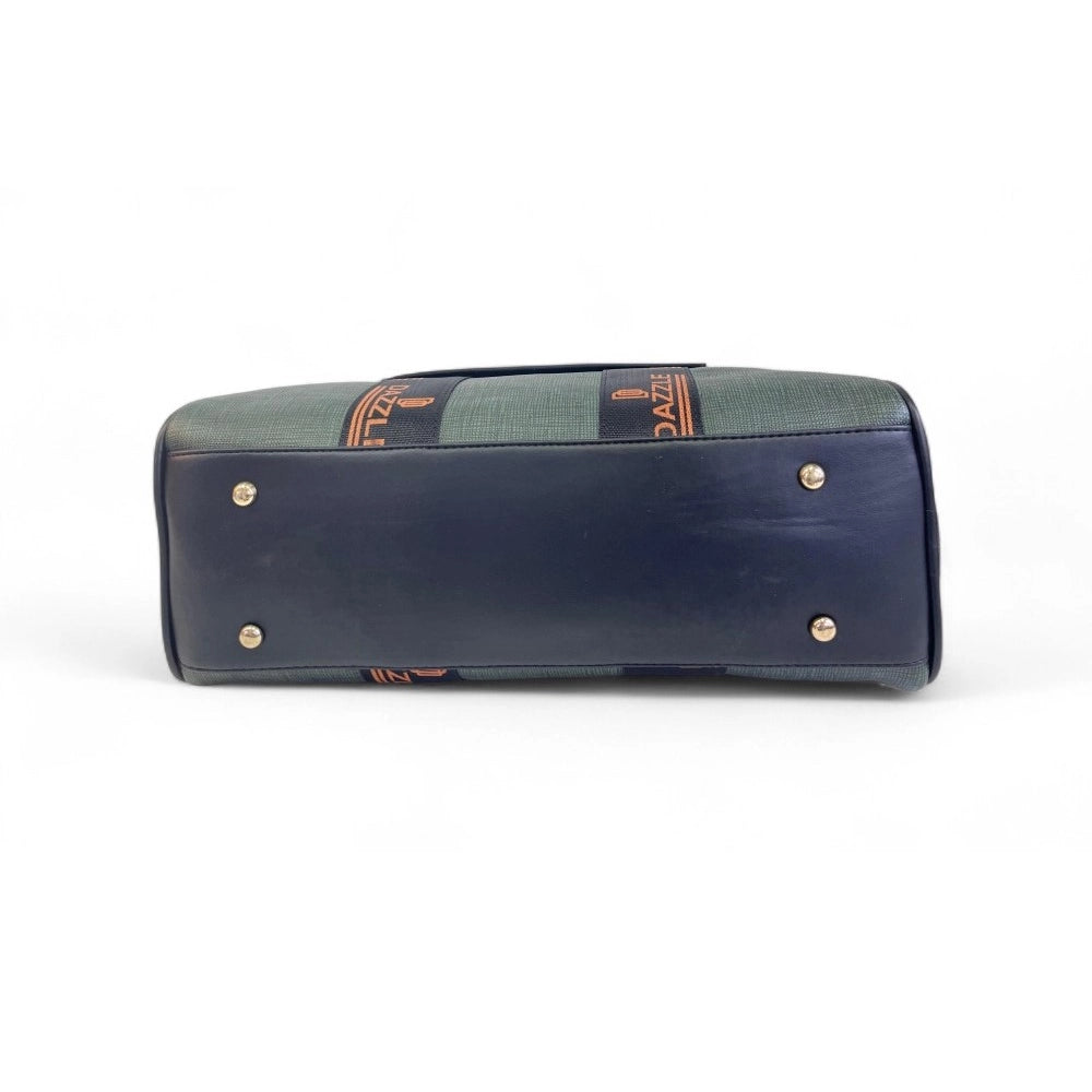 Generic Women's Polyurethane Textured Duffle Bag with Adjustable &amp; Removable Strap (Dark Green)