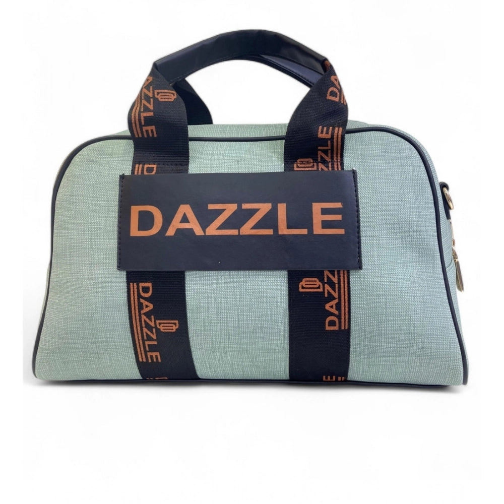 Generic Women's Polyurethane Textured Duffle Bag with Adjustable &amp; Removable Strap (Green)